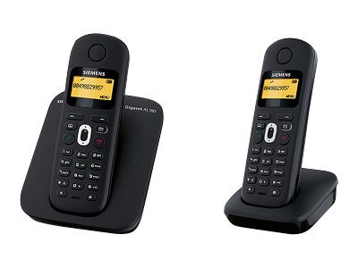 Gigaset - téléphone sans fil - avec répondeur + combiné supplémentaire - noir