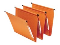 Fast Standard - 25 Dossiers suspendus pour armoires - orange - fond 15 mm