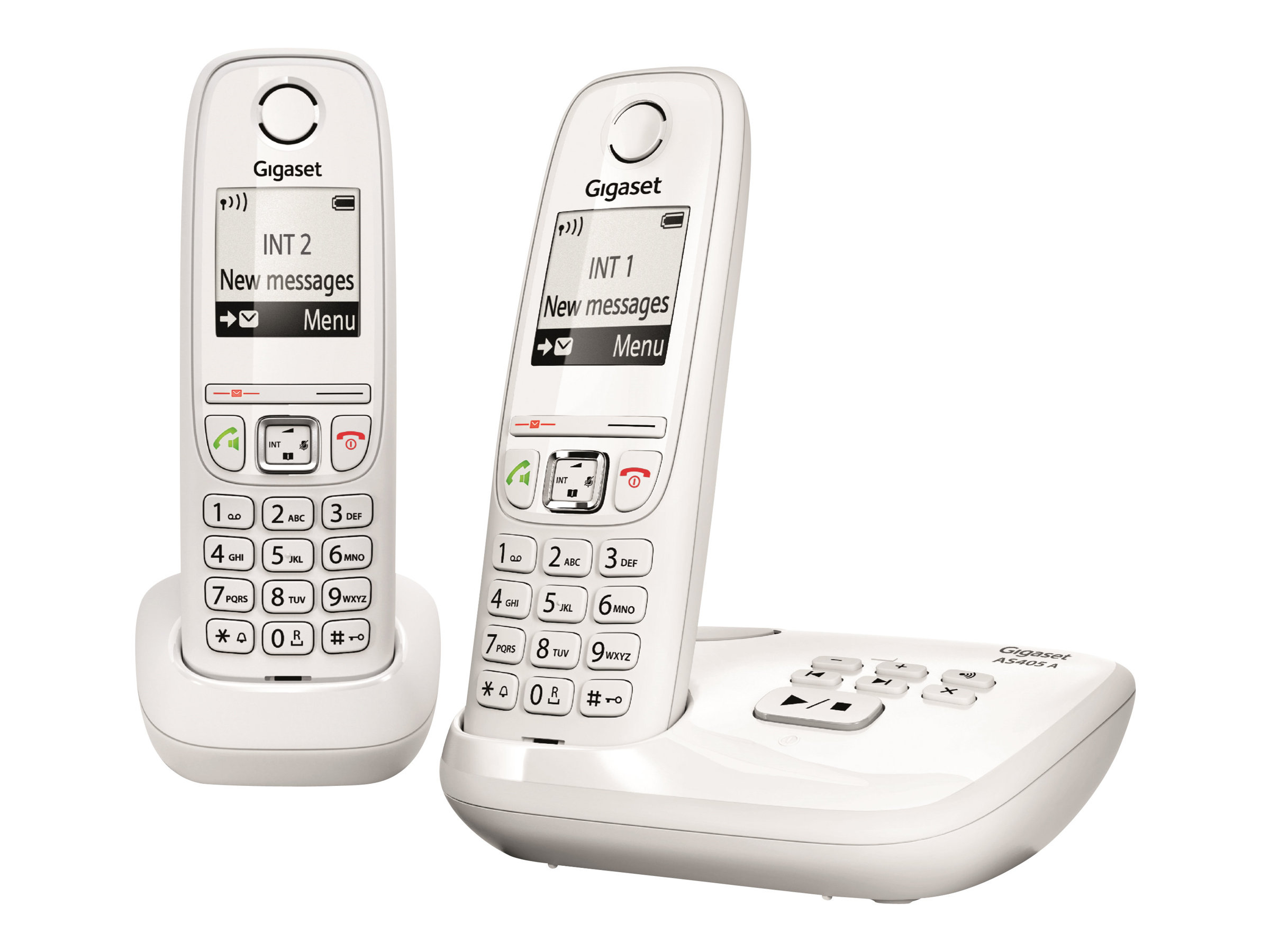 Gigaset AS405A Duo - téléphone sans fil - système de répondeur avec ID
