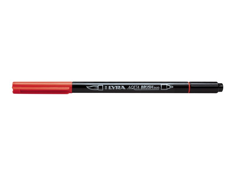 Lyra Aqua Brush Duo - Feutre pinceau double pointe - rouge