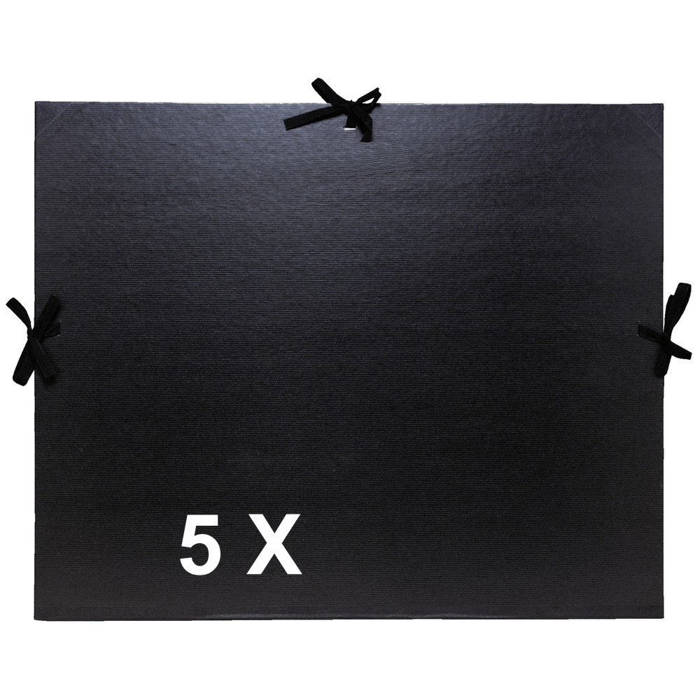 Exacompta - 5 Cartons à dessin - 32 x 45 cm - kraft - fermeture par cordons
