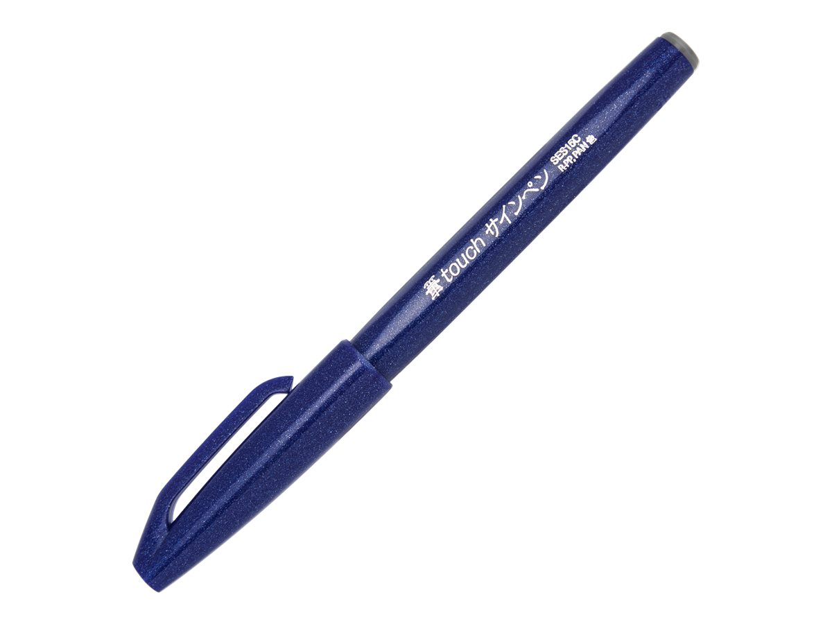 Pentel - Feutre pinceau à pointe souple - bleu