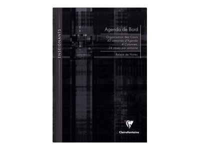Clairefontaine - Agenda de bord enseignant rigide - A4 - 144 pages - disponible dans différentes couleurs