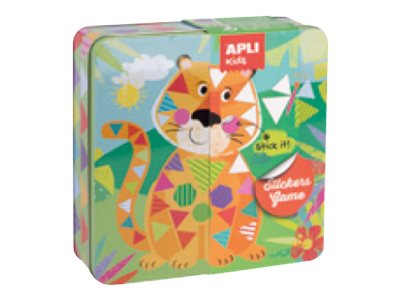 Apli Kids - Boîte métallique jeu de gommettes - tigre