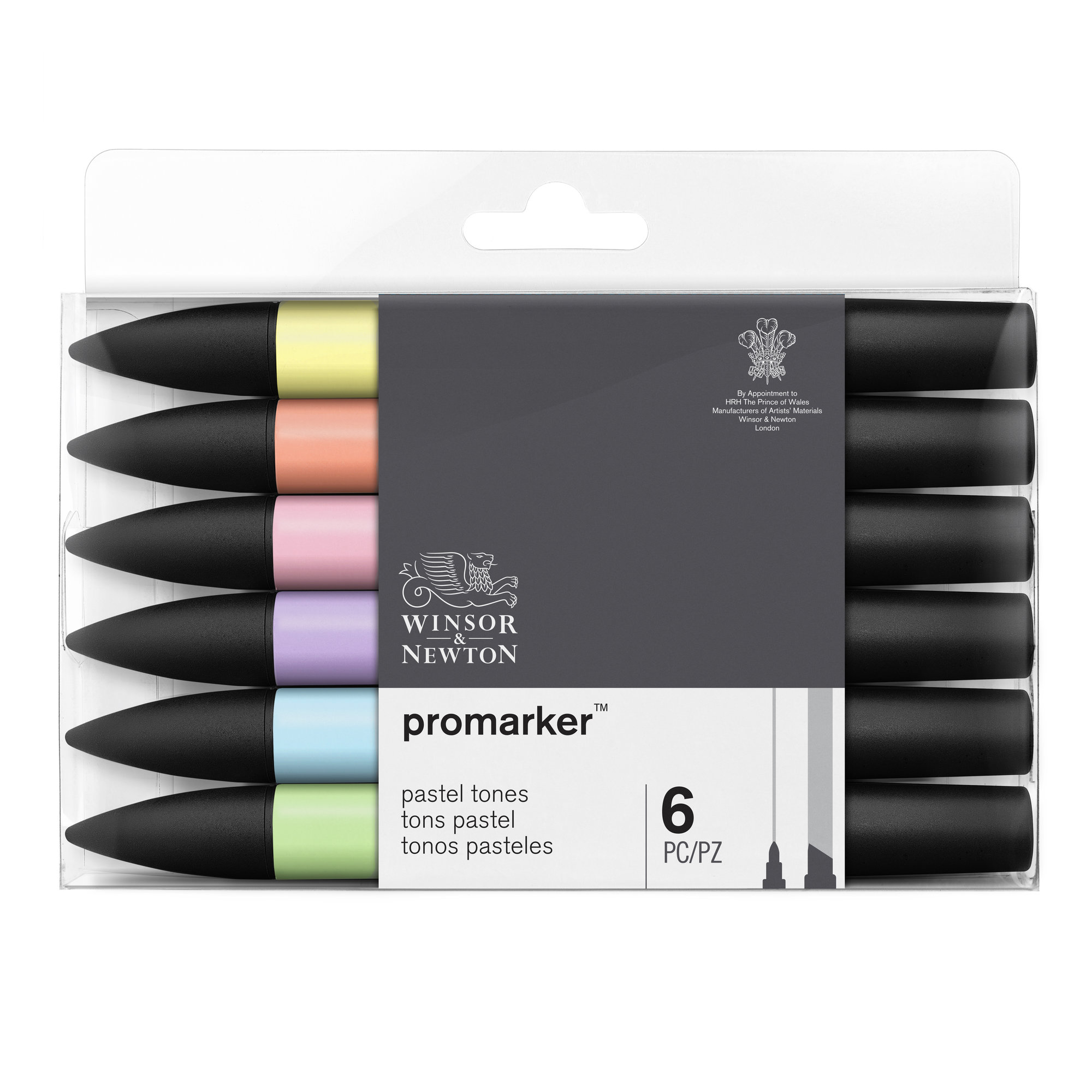 ProMarker - Pack de 6 marqueurs double pointe - tons pastels
