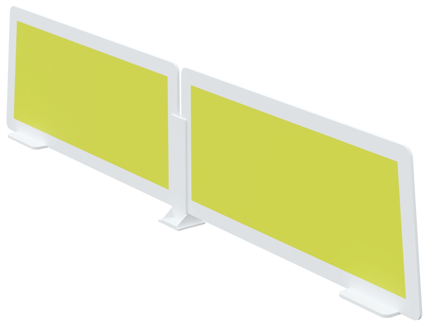 Lot de 2 écrans de séparation en polystyrène - H35 x L80 cm - vert