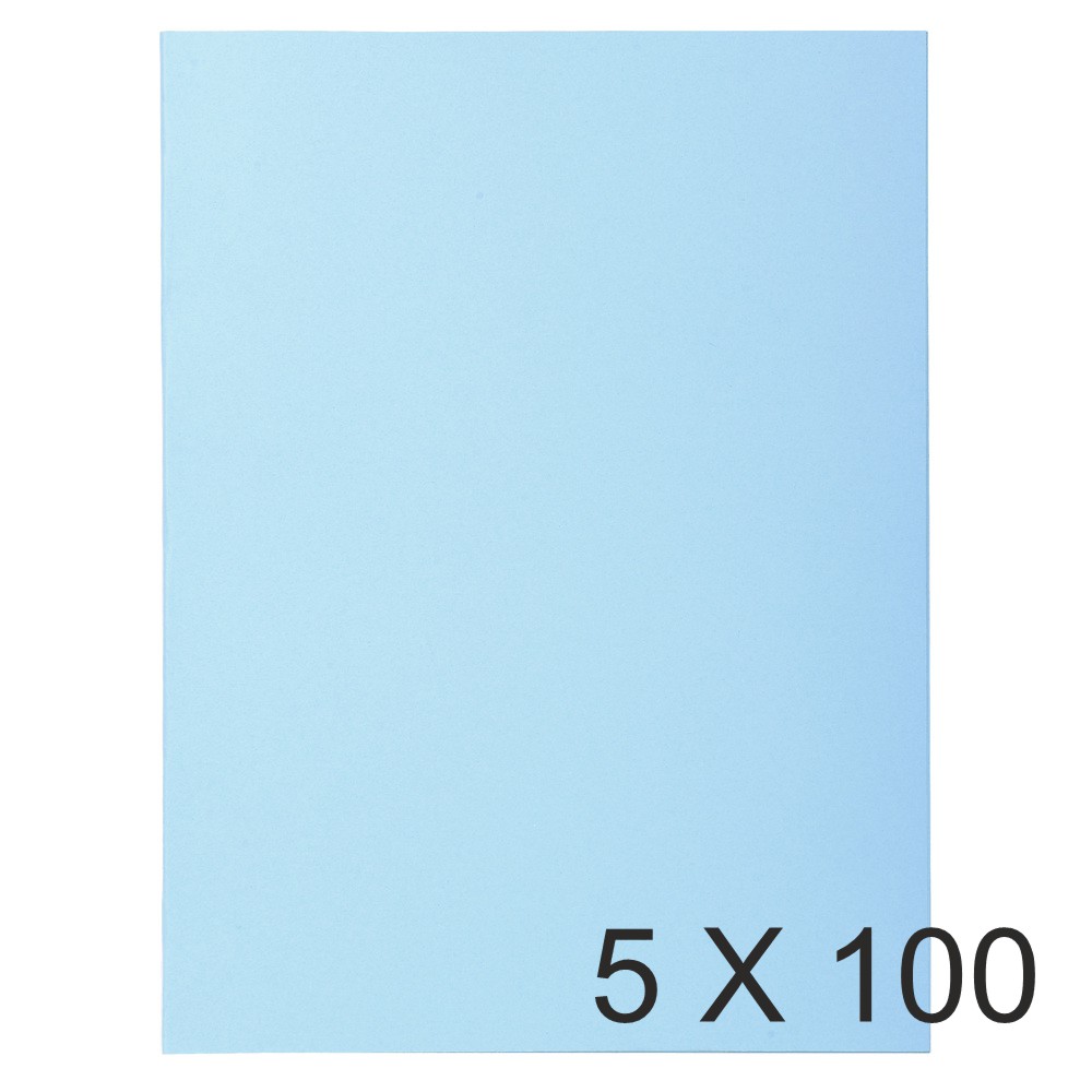 Exacompta Super 160 - 5 Paquets de 100 Chemises - 160 gr - bleu clair