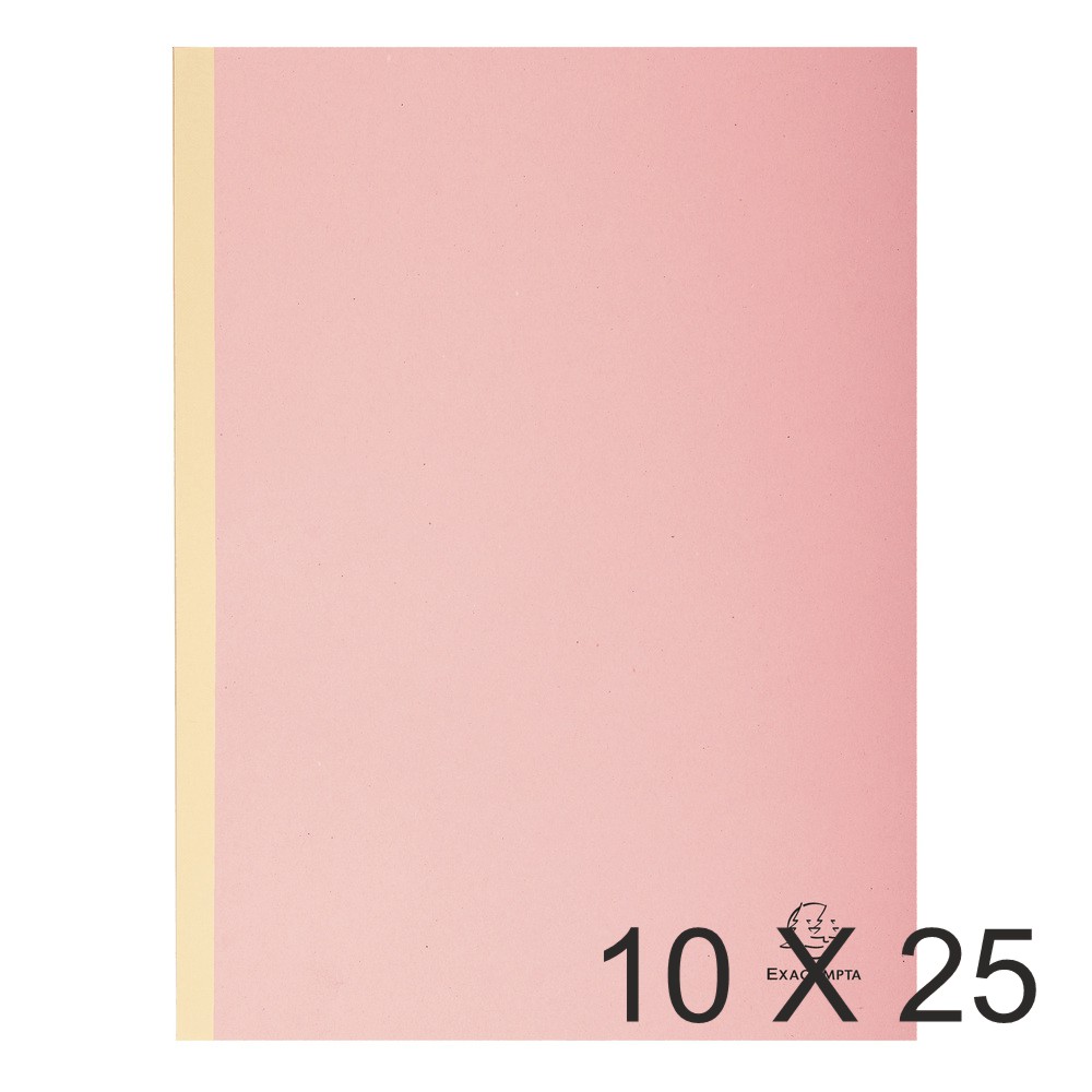 Exacompta Forever - 10 Paquets de 25 Chemises dos toilé - 320 gr - rose