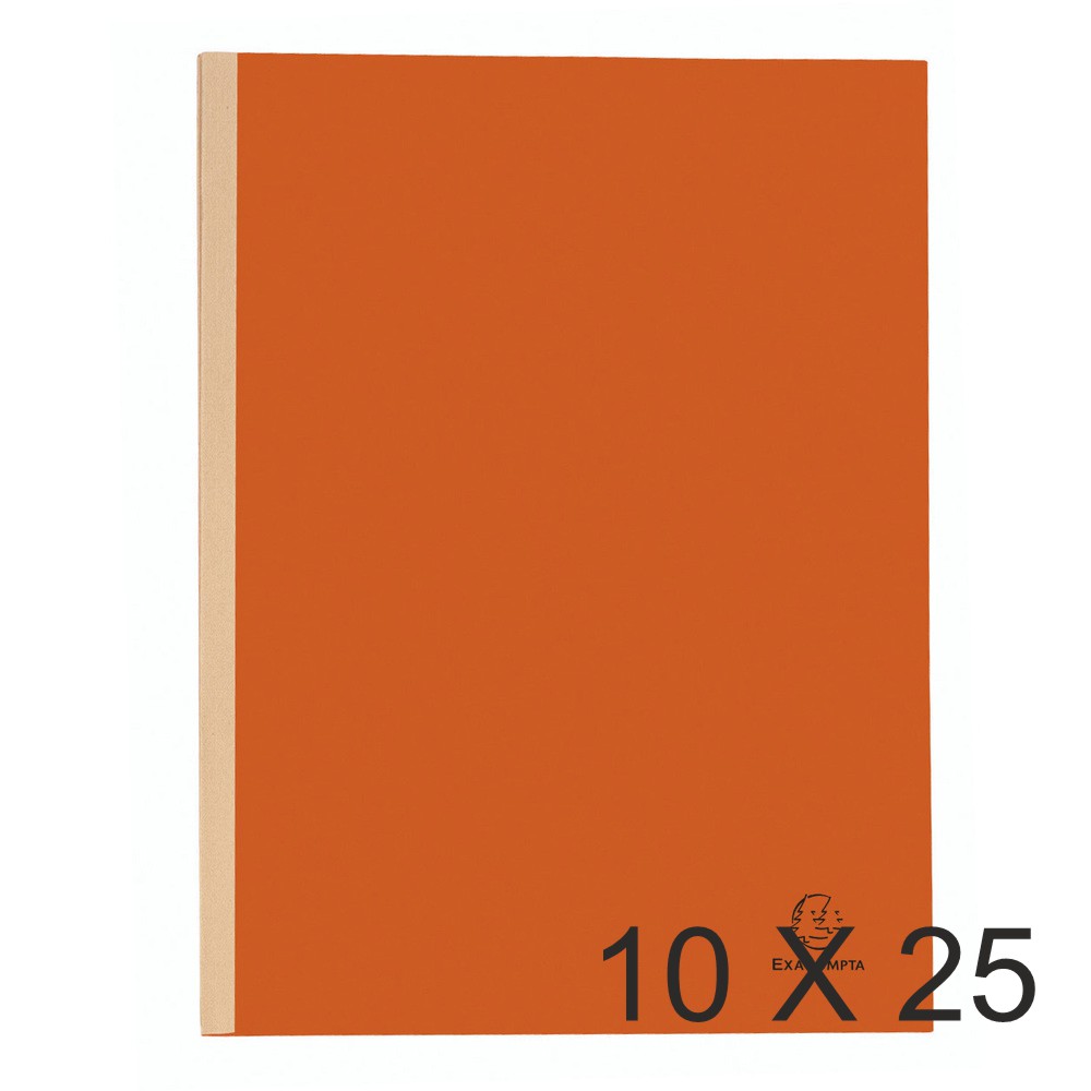Exacompta Forever - 10 Paquets de 25 Chemises dos toilé - 320 gr - orange