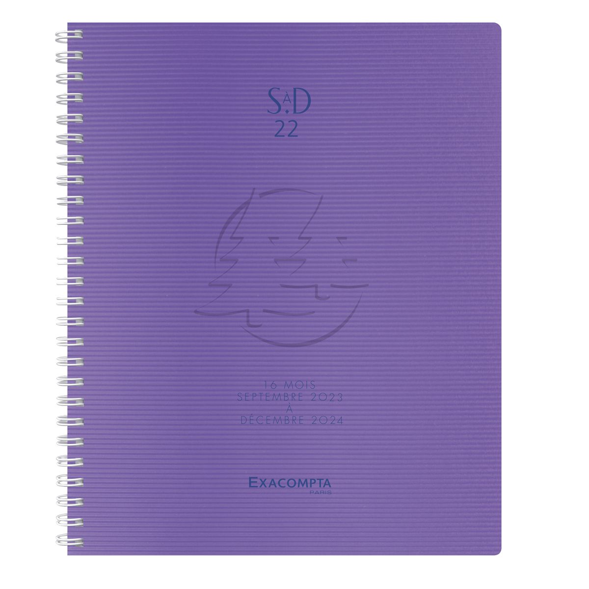 Agenda Linicolor - 1 semaine sur 2 pages - 16 mois - 18,5 x 22,5 cm - disponible dans différentes couleurs - Exacompta