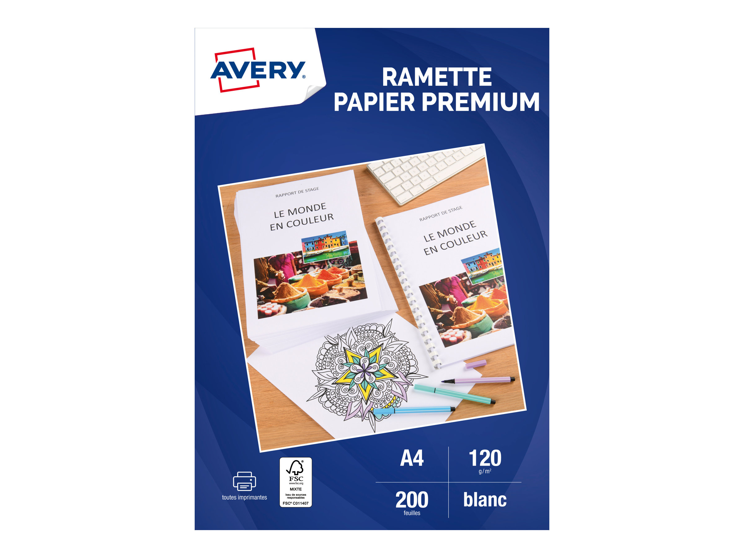 Papier Transparent Pour Rétroprojecteur Avery - Pack De 25 Feuilles A4 (210x297 Mm) - Impression Laser - Séchage Instantané