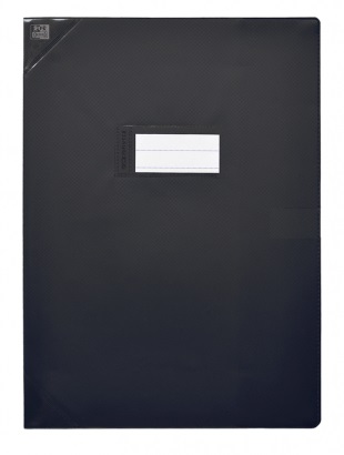Oxford Strong Line - Protège cahier sans rabat - 24 x 32 cm - noir opaque
