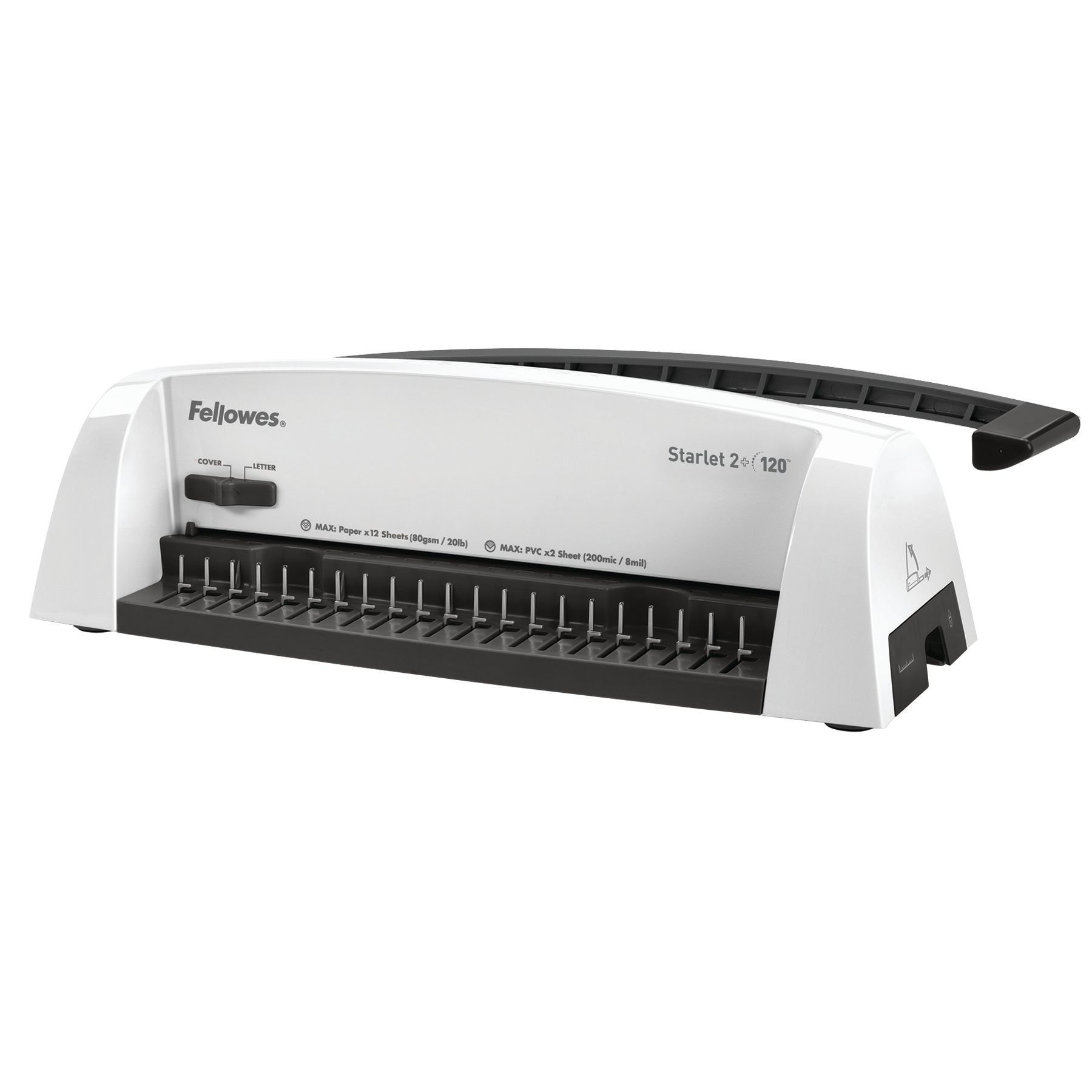 Fellowes Starlet 2+ - machine à relier / relieuse perforeuse manuelle - perfore 12 feuilles - relie 120f