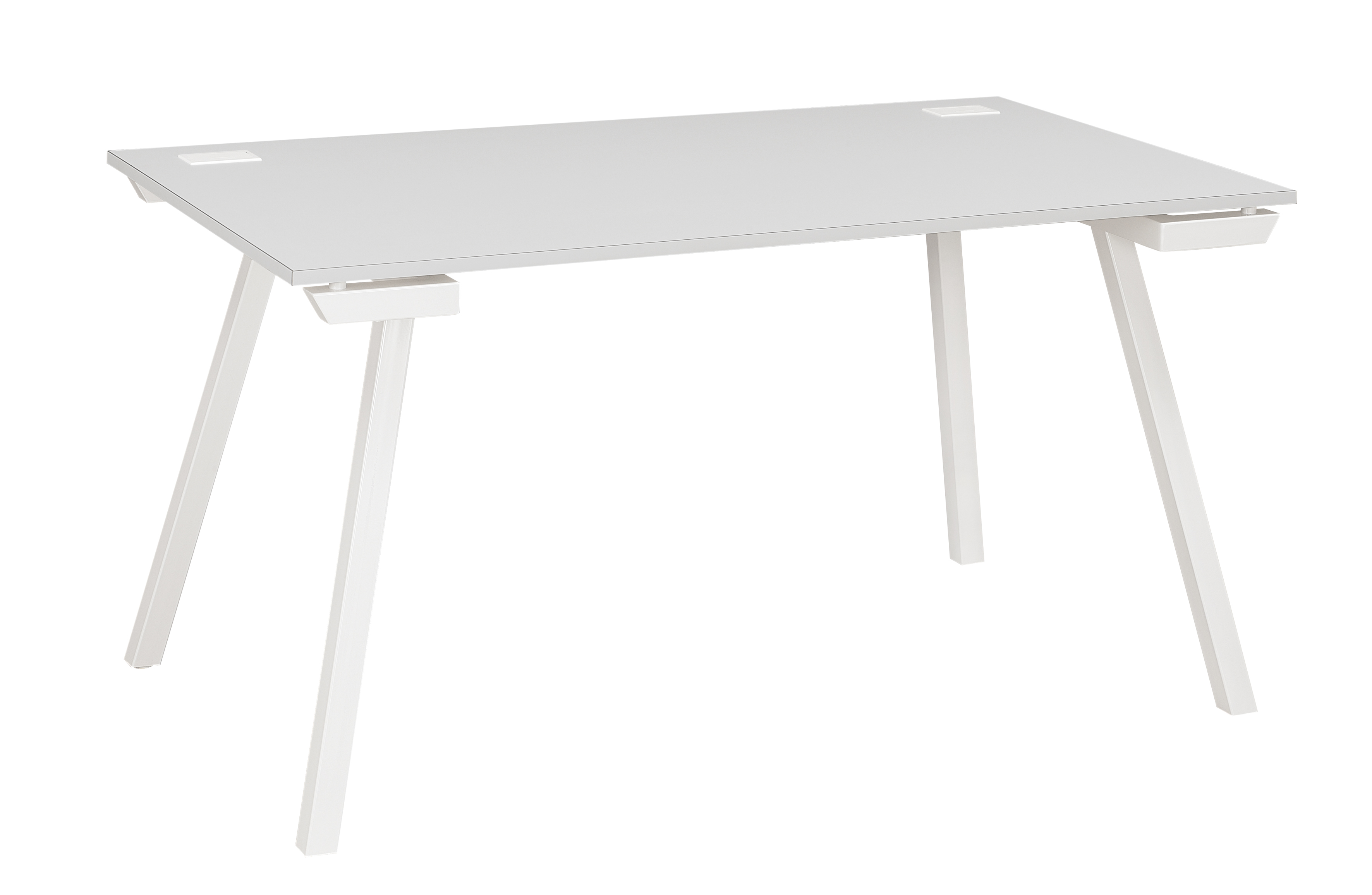 Bureau SUNDAY - 140 cm - Pieds trapèze - Gris