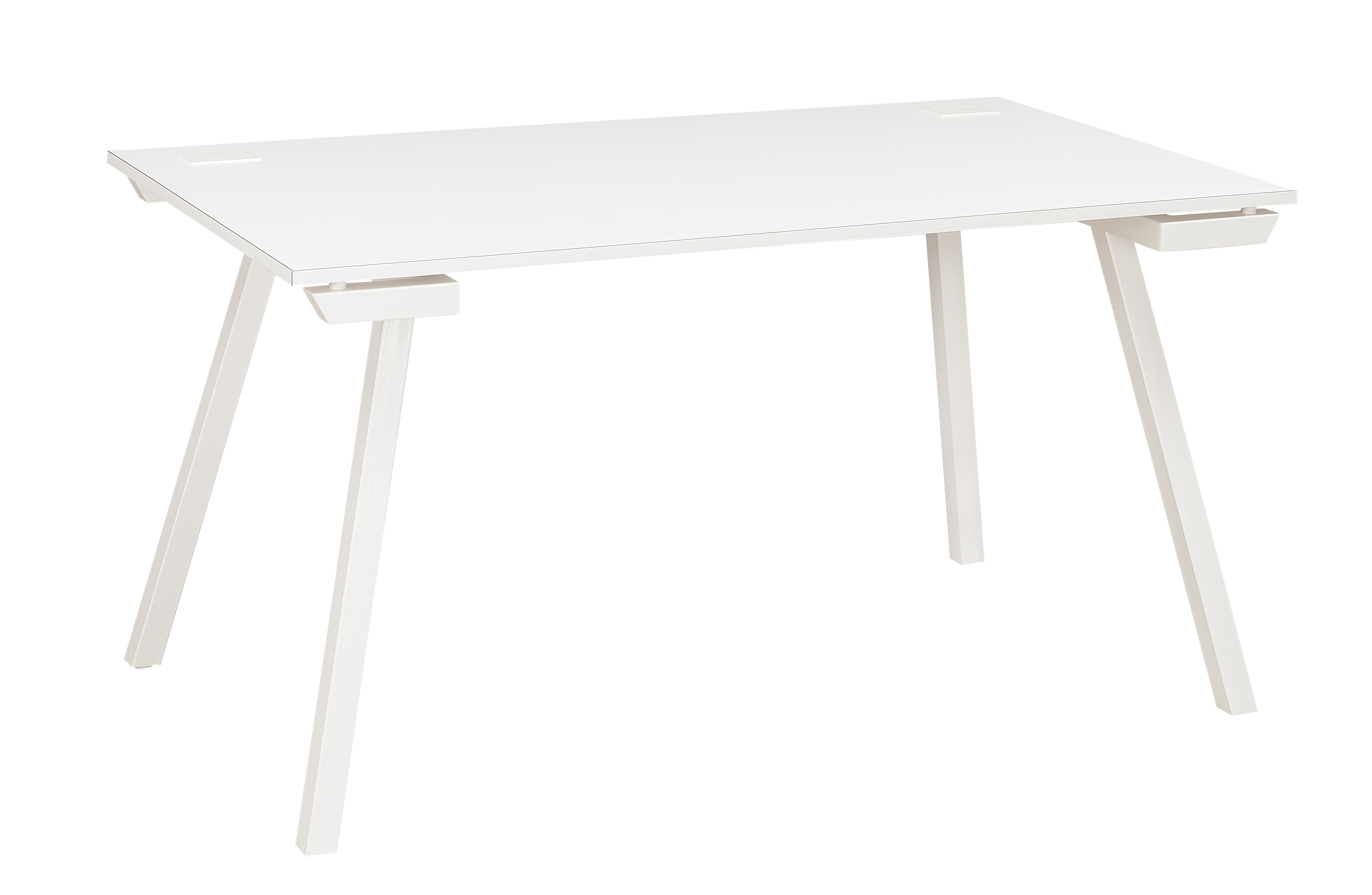 Bureau SUNDAY - 160 cm - Pieds trapèze - Blanc