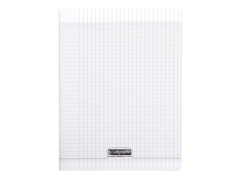 Page De Garde Cahier Du Jour Dessin Protege Cahier Incolore Calligraphe 8000 - Cahier polypro 24 x 32 cm - 192 pages - grands carreaux (Seyes) - transparent
