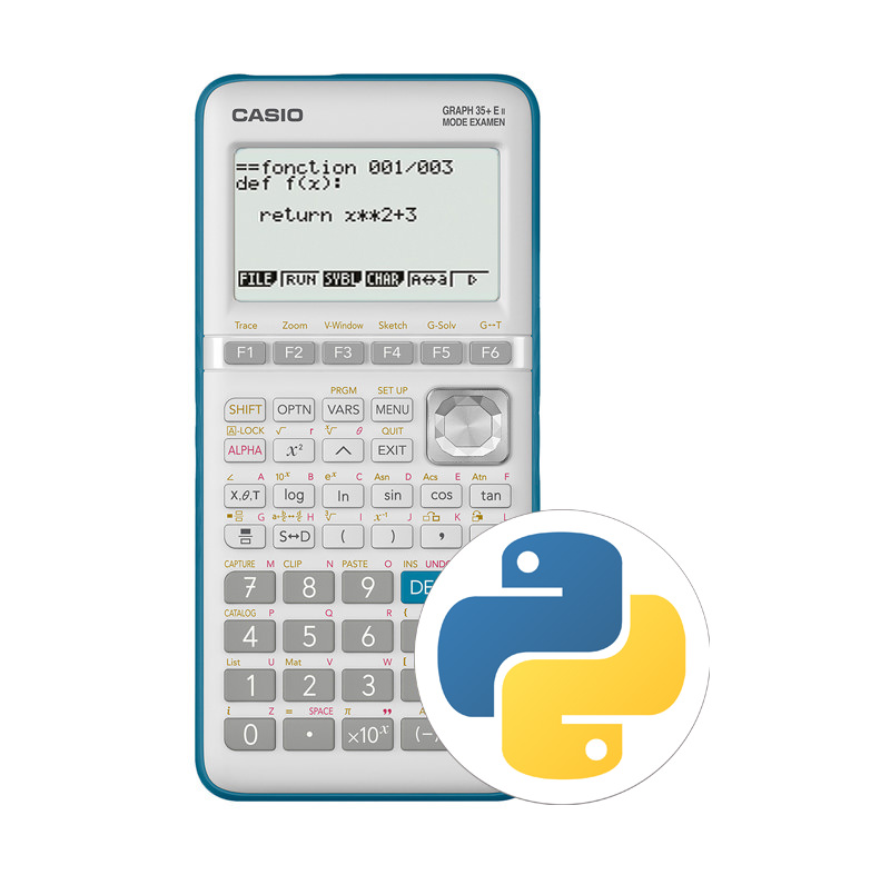 Calculatrice graphique Casio GRAPH 35+E II - mode examen intégré - Edition python