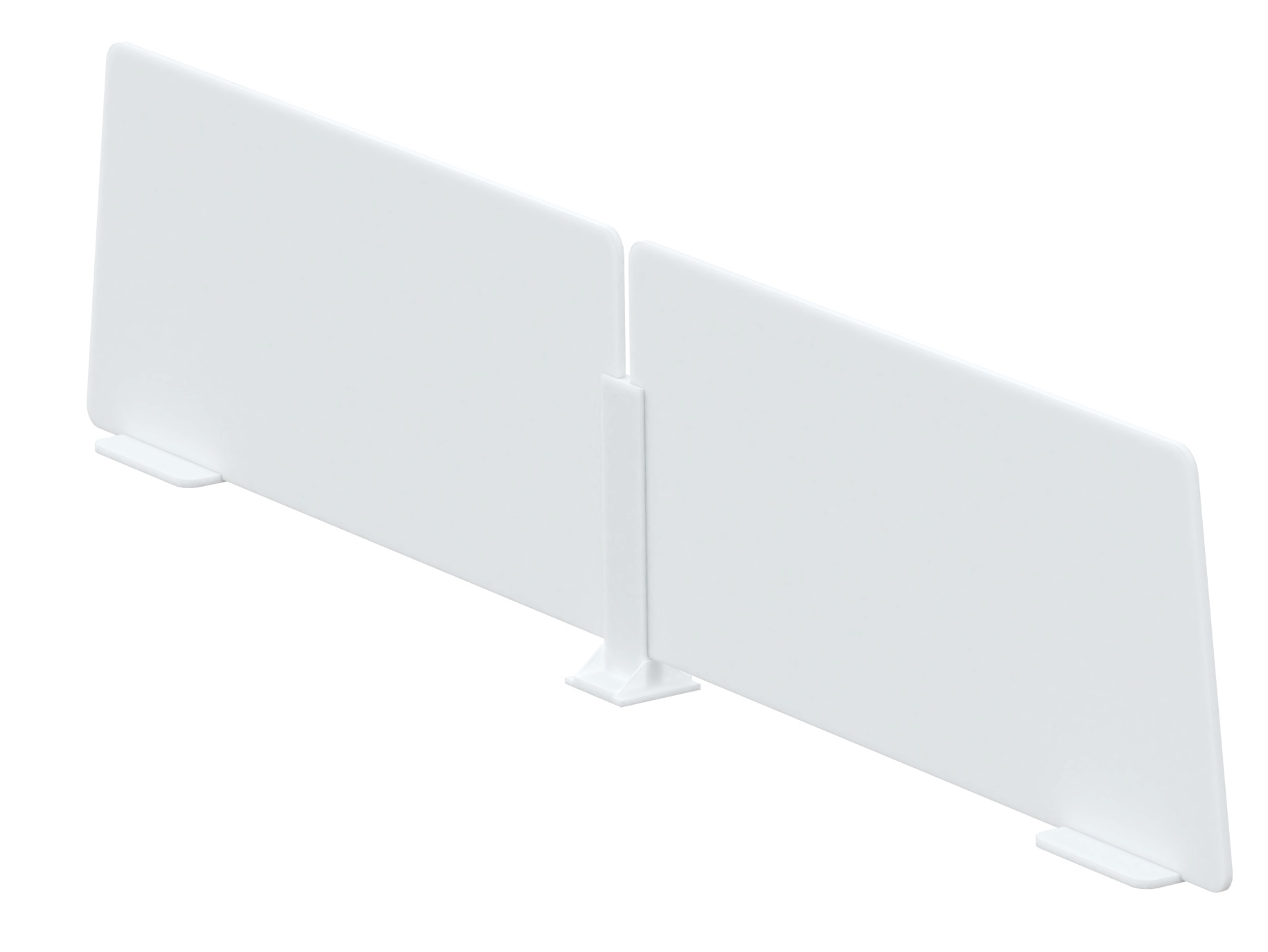 Lot de 2 écrans de séparation en polystyrène - H35 x L60 cm - blanc