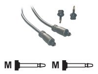 MCL Samar - câble audio optique Toslink (M)/(M) + adaptateur - 5 m