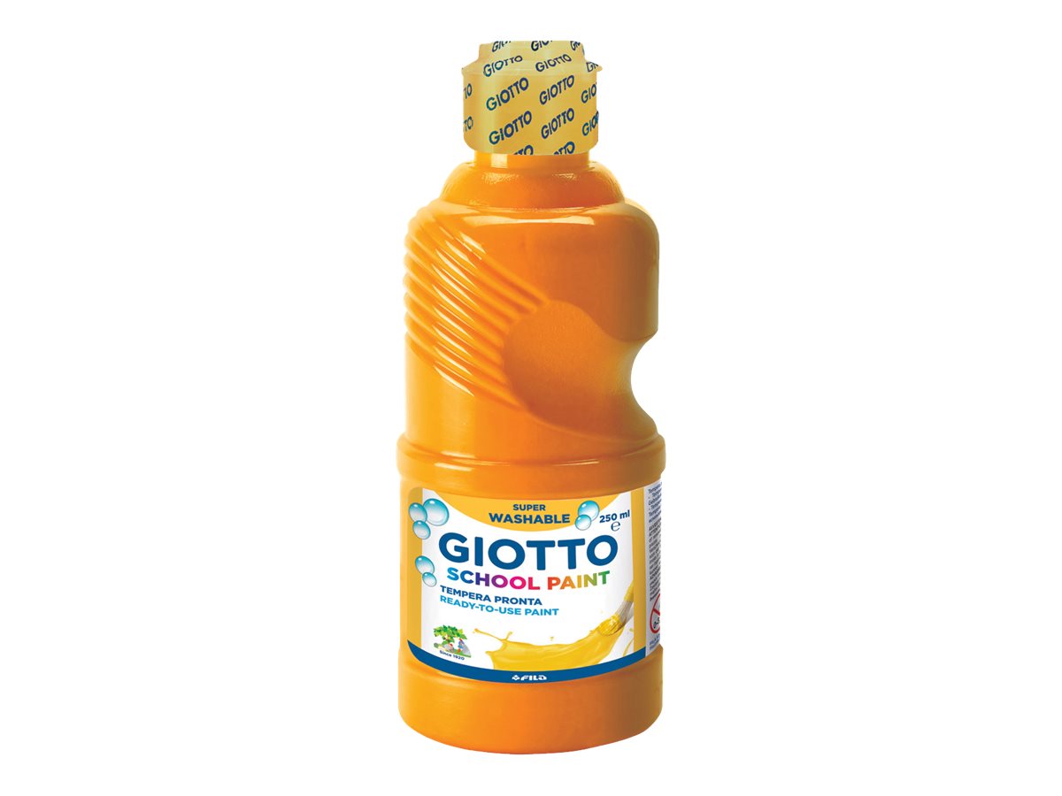 Giotto School - Gouache ultra lavable - orange - bouteille de 250 ml