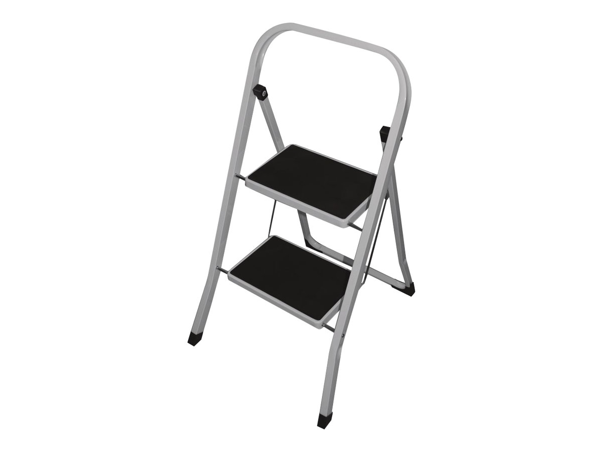 Safetool - Tabouret - 2 marches - acier - blanc
