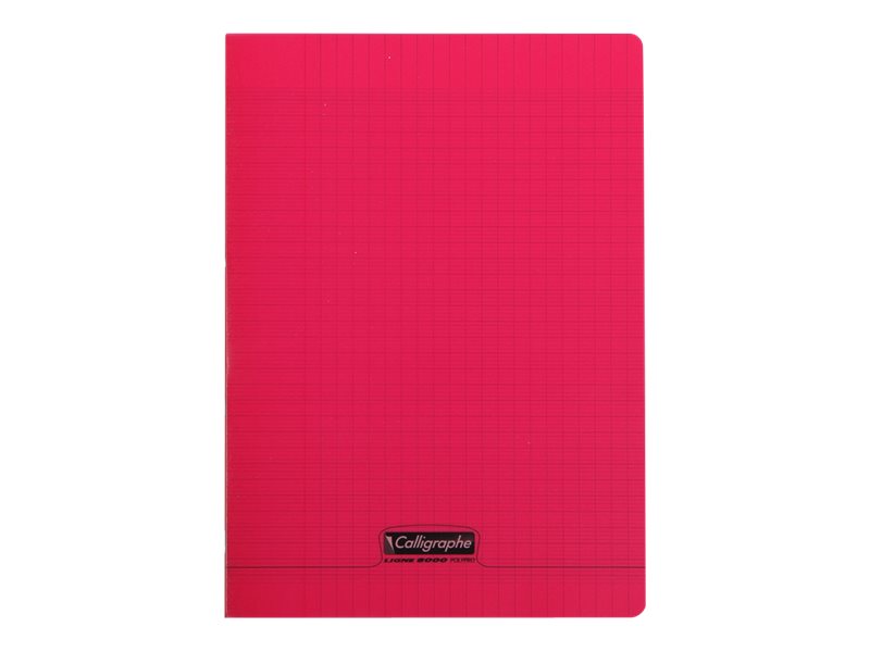 Calligraphe 8000 - Cahier polypro A4 (21x29,7 cm) - 96 pages - grands carreaux (Seyes) - rouge