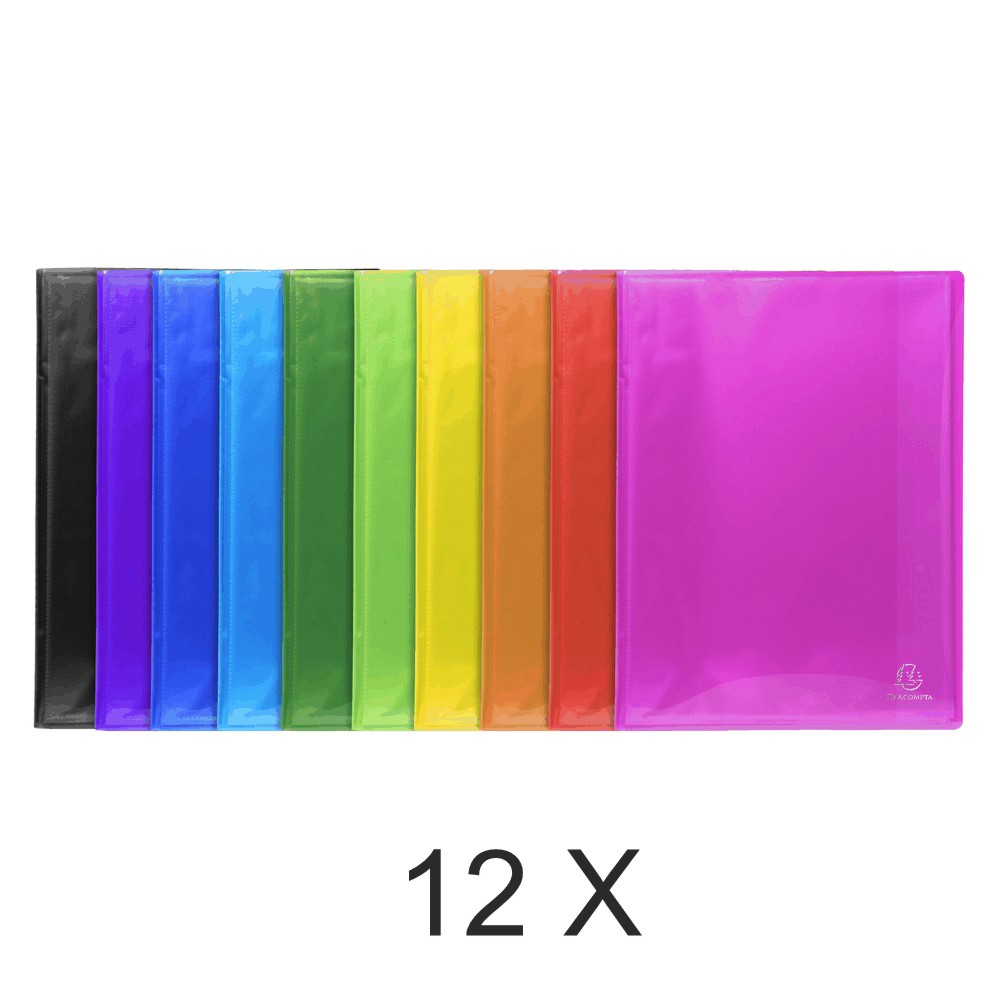 Exacompta Iderama - 12 Porte vues - 100 vues - A4 - couleurs assorties