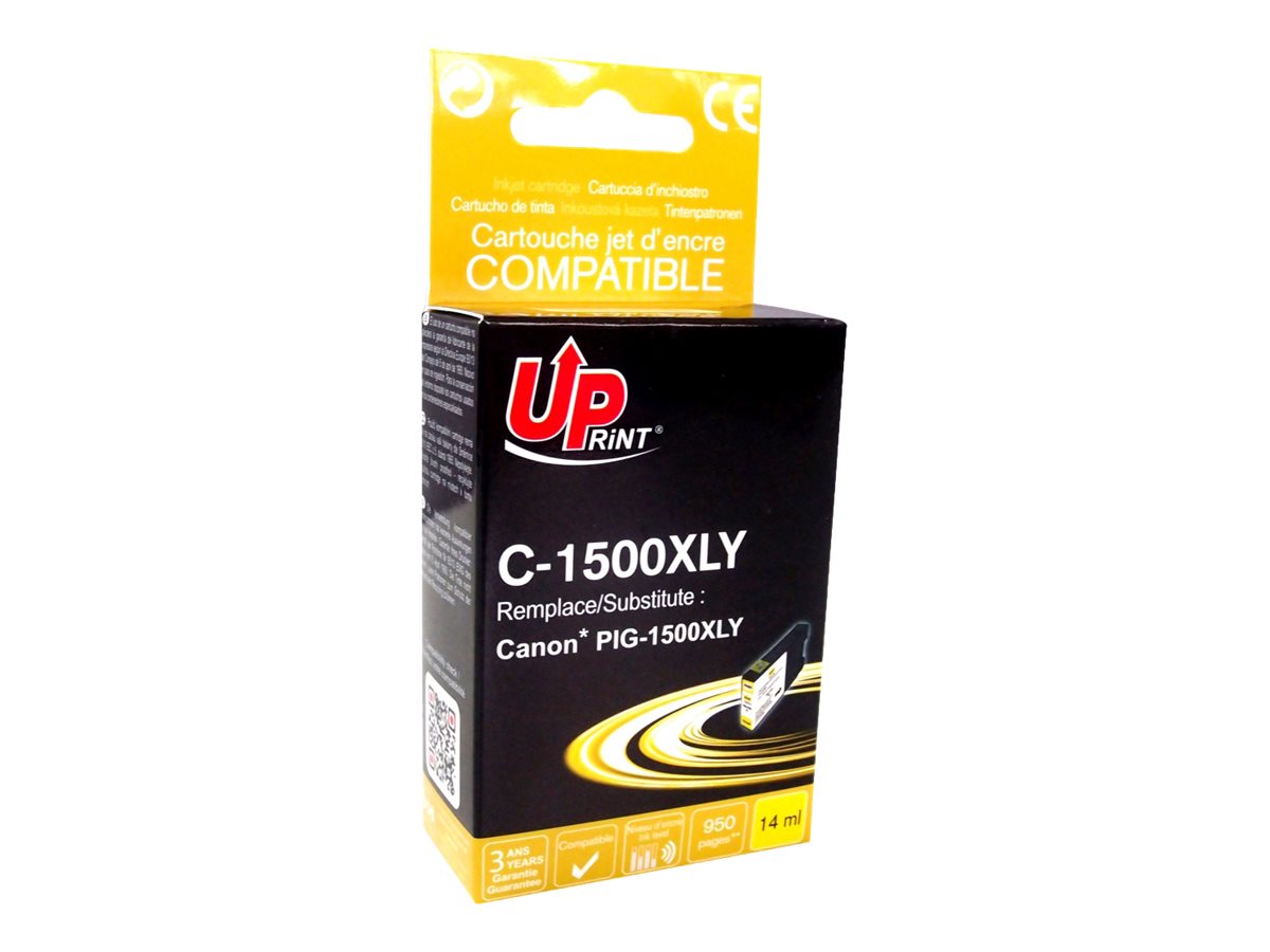 Cartouche compatible Canon PGI-1500XL - jaune - UPrint C.1500XLY  