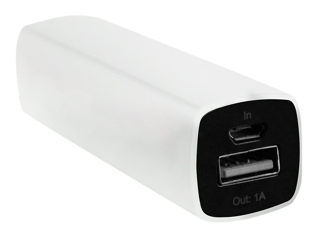 BigBen - powerbank / batterie de secours rechargeable pour smartphone + câble USB/Micro USB -  2200 mAh - blanc