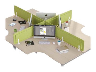 Écran de séparation acoustique pour bureau (sans support de fixation) - L140 x H43 cm - vert chartreux