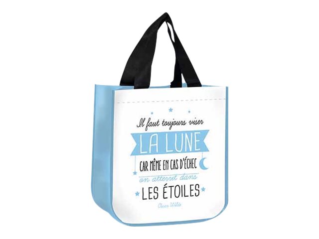 Petit Sac Cabas Décoré Chat Rêveur KIUB - Lavage Main, Motif Chat Mignon, Sac Shopping Ou Plage Léger