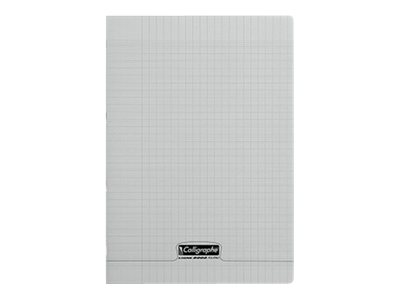 Calligraphe 8000 - Cahier polypro A4 (21x29,7 cm) - 96 pages - grands carreaux (Seyes) - gris