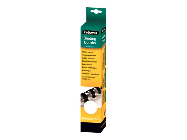 Fellowes - 25 anneaux de reliure en plastique - 12 mm - jusqu'à 80 feuilles - blanc