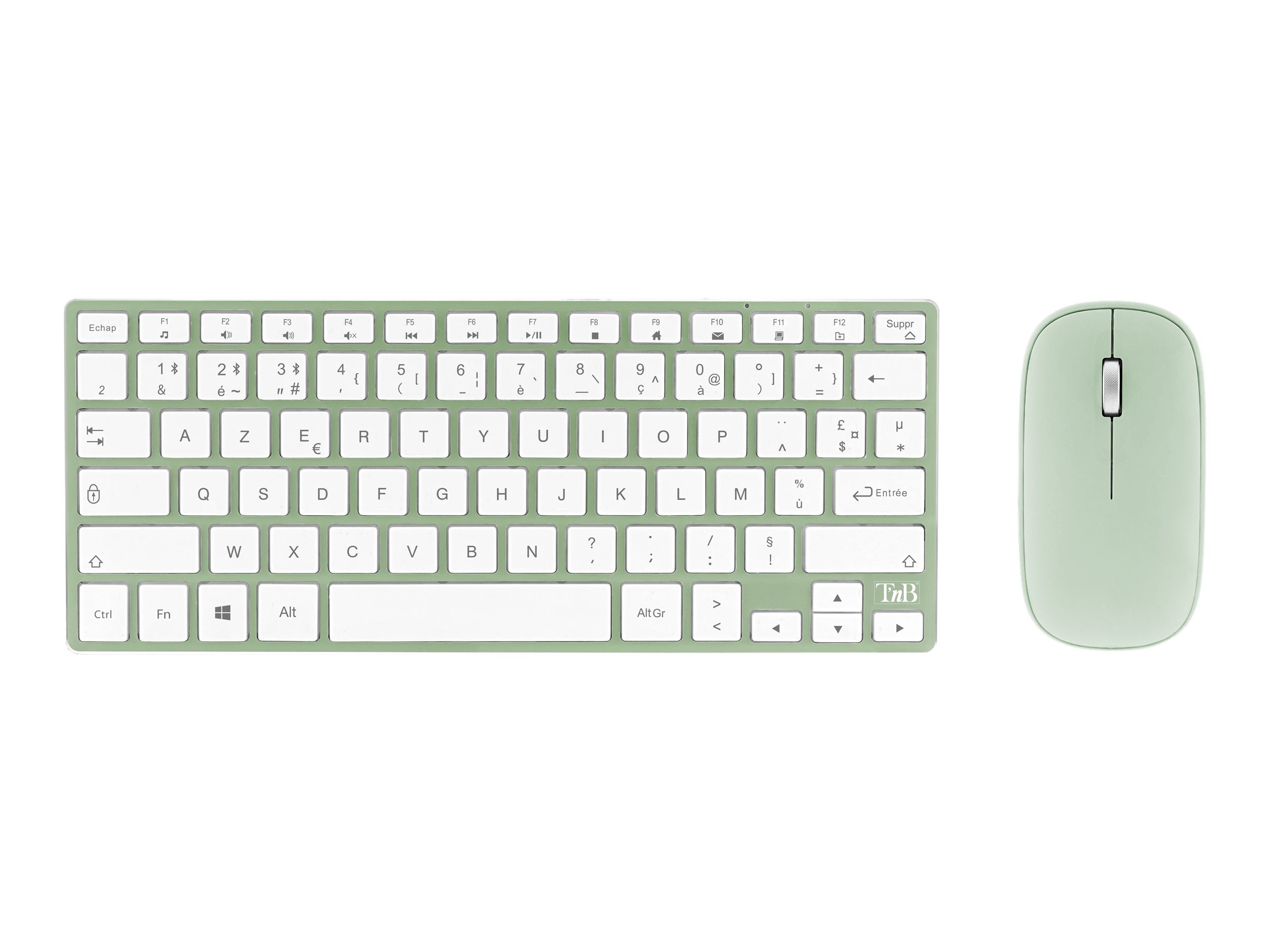 T'nB iClick - ensemble clavier sans fil et souris sans fil - vert