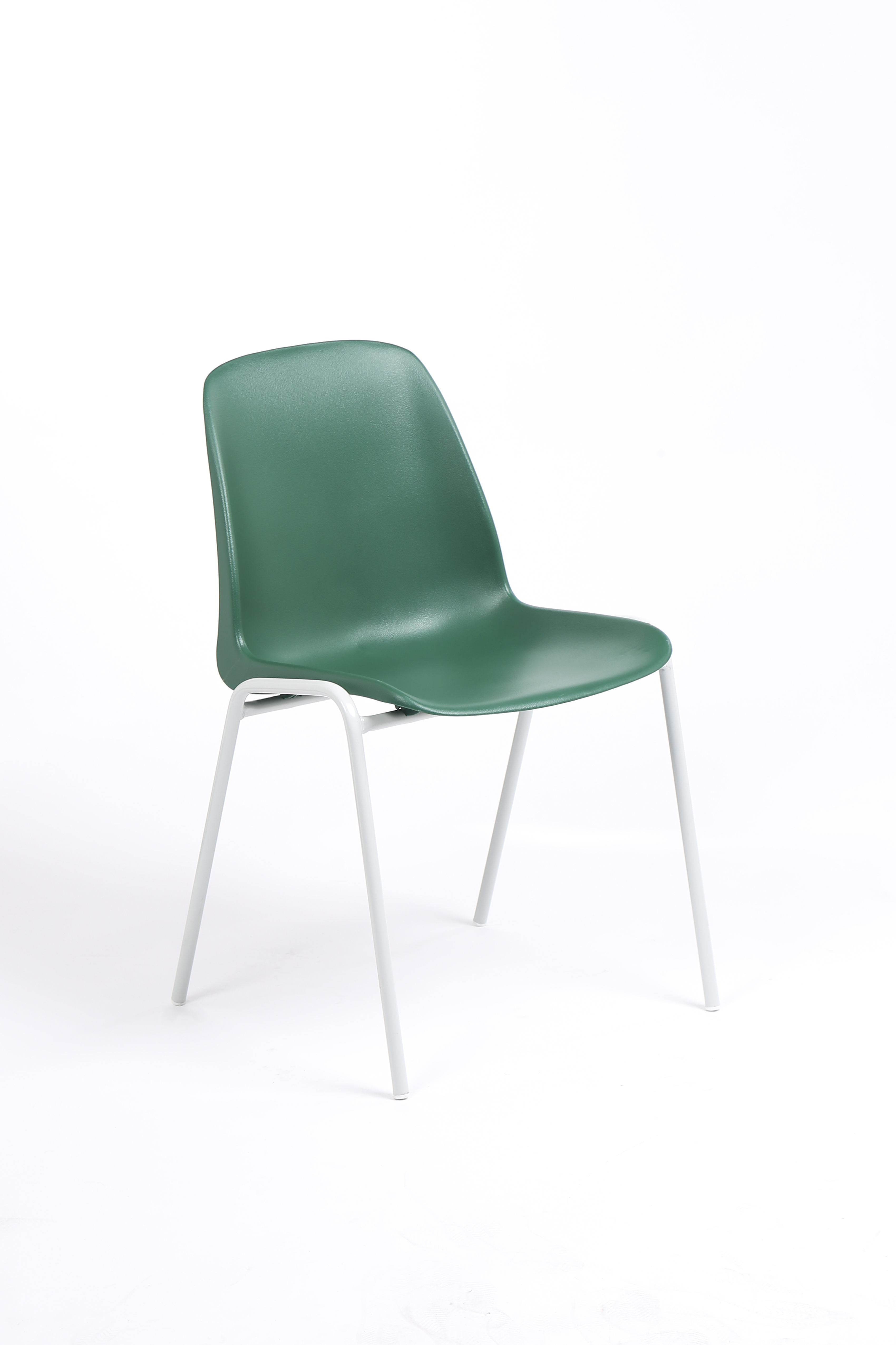 Chaise CHARLOTTE - pieds blancs sans accroche - vert
