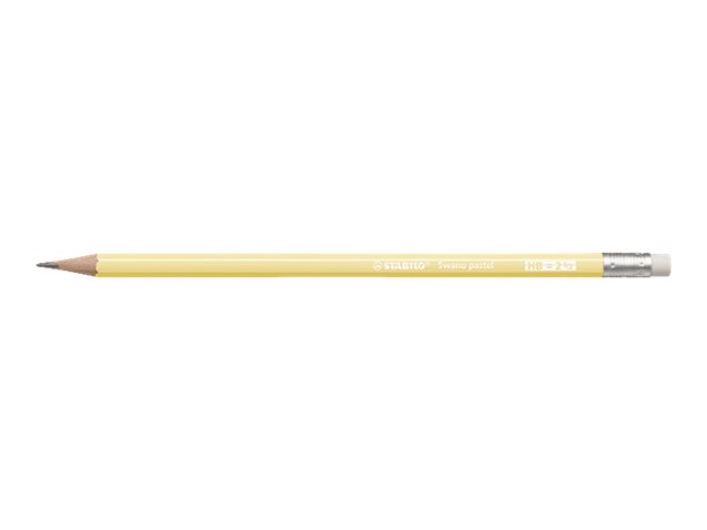 STABILO - Crayon à papier - HB - jaune pastel - embout gomme
