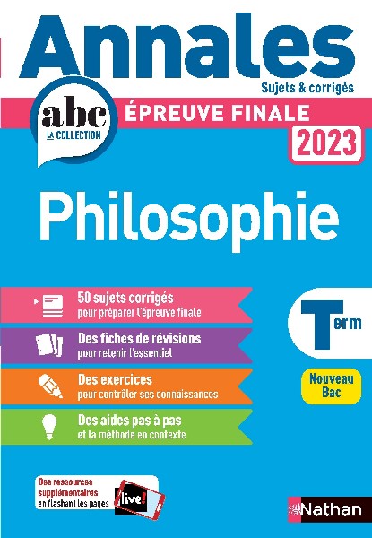Annales Bac 2023 Philosophie