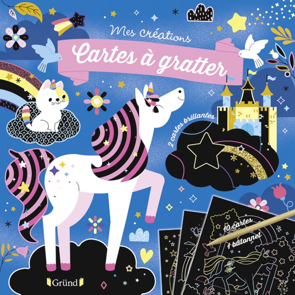 Pochette Cartes à gratter - Licornes et chevaux
