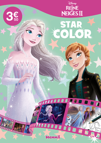 Disney La Reine des Neiges 2 - Star Color (Elsa et Anna fond vert)