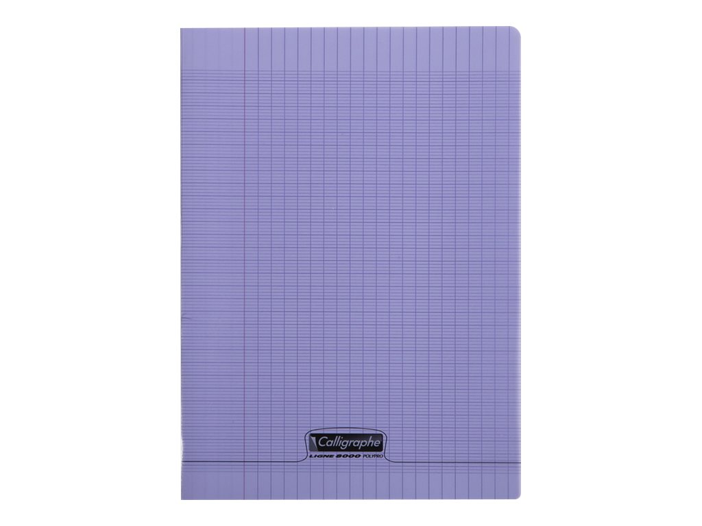 Calligraphe 8000 - Cahier polypro A4 (21x29,7 cm) - 96 pages - grands carreaux (Seyes) - violet