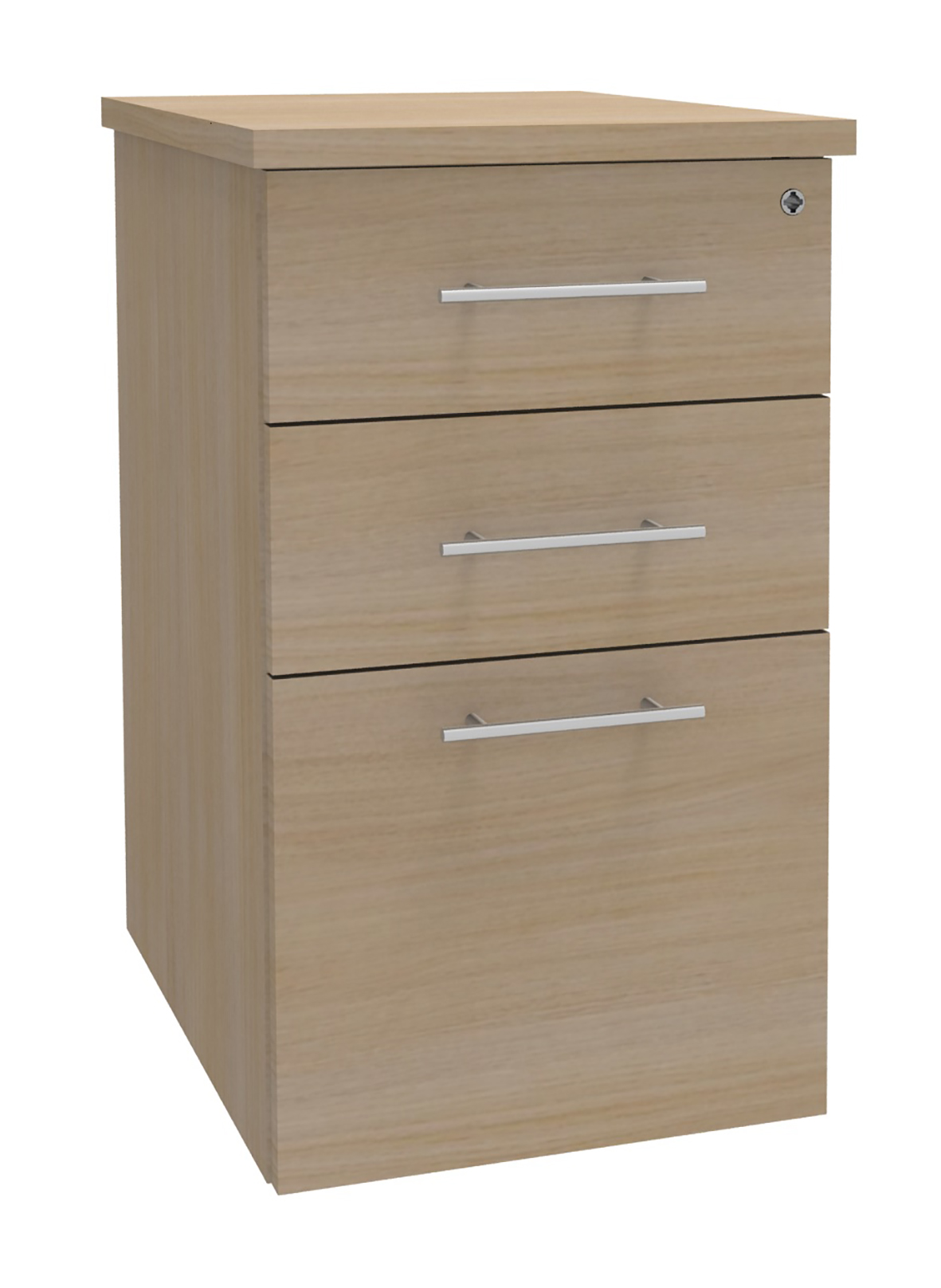 Caisson bout de bureau IDRA/DUAL - L43 x P60 cm - Imitation Chêne clair