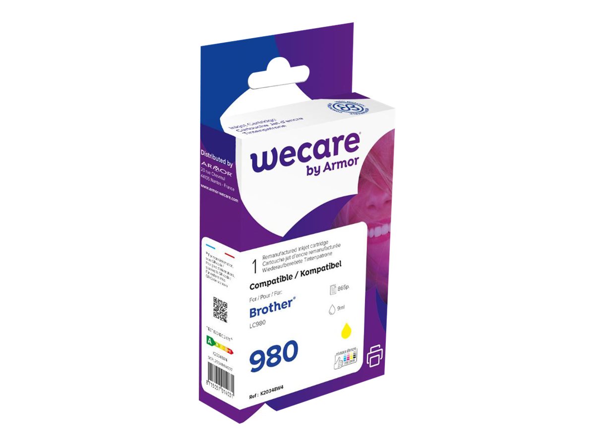 Cartouche compatible Brother LC980 - jaune - Wecare K20348W4 