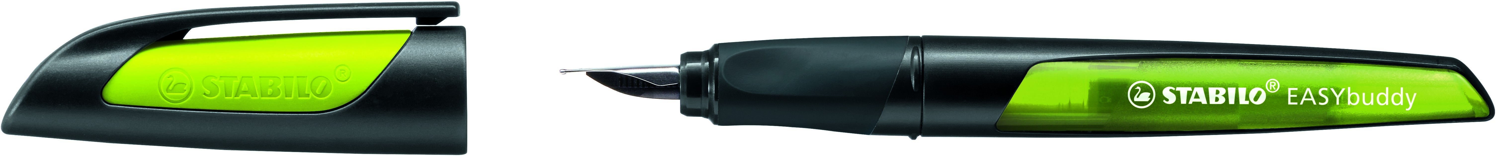 STABILO EASYbuddy - Stylo plume ergonomique - pour gaucher - noir/jaune