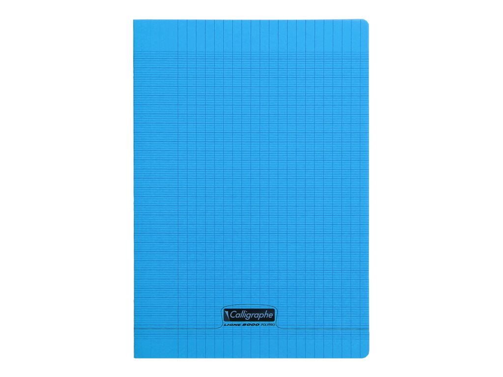 Calligraphe 8000 - Cahier polypro A4 (21x29,7 cm) - 96 pages - grands carreaux (Seyes) - bleu