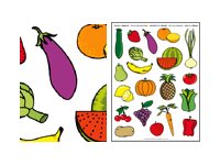 Apli - 3 feuilles gommettes fuits et légumes