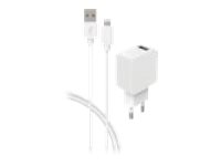 BigBen - Chargeur secteur avec câble USB-A/USB Lightning - blanc