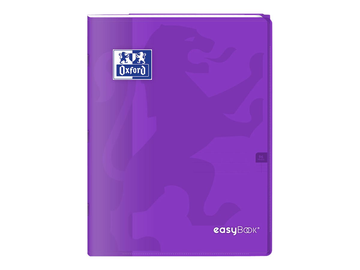 Page De Garde Pour Un Cahier Format à L italienne Oxford EasyBook - Cahier polypro 24 x 32 cm - 96 pages - grands carreaux (Seyes) - violet