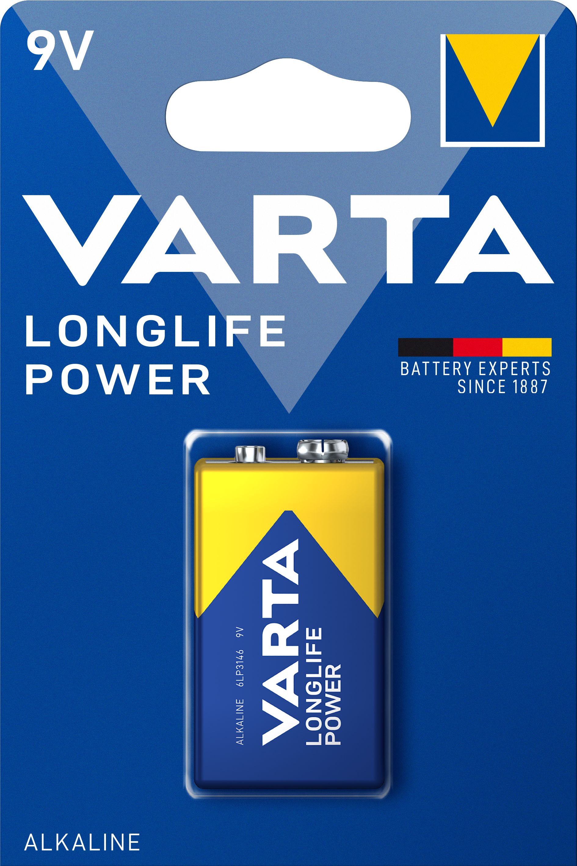 VARTA Longlife Power - 1 pile alcaline - 6LR61 9V