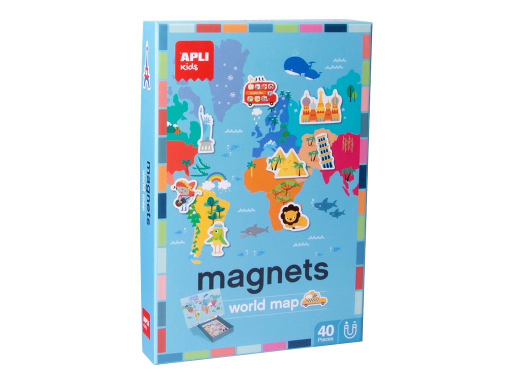 Apli Kids - Jeu magnétique Cartes du monde