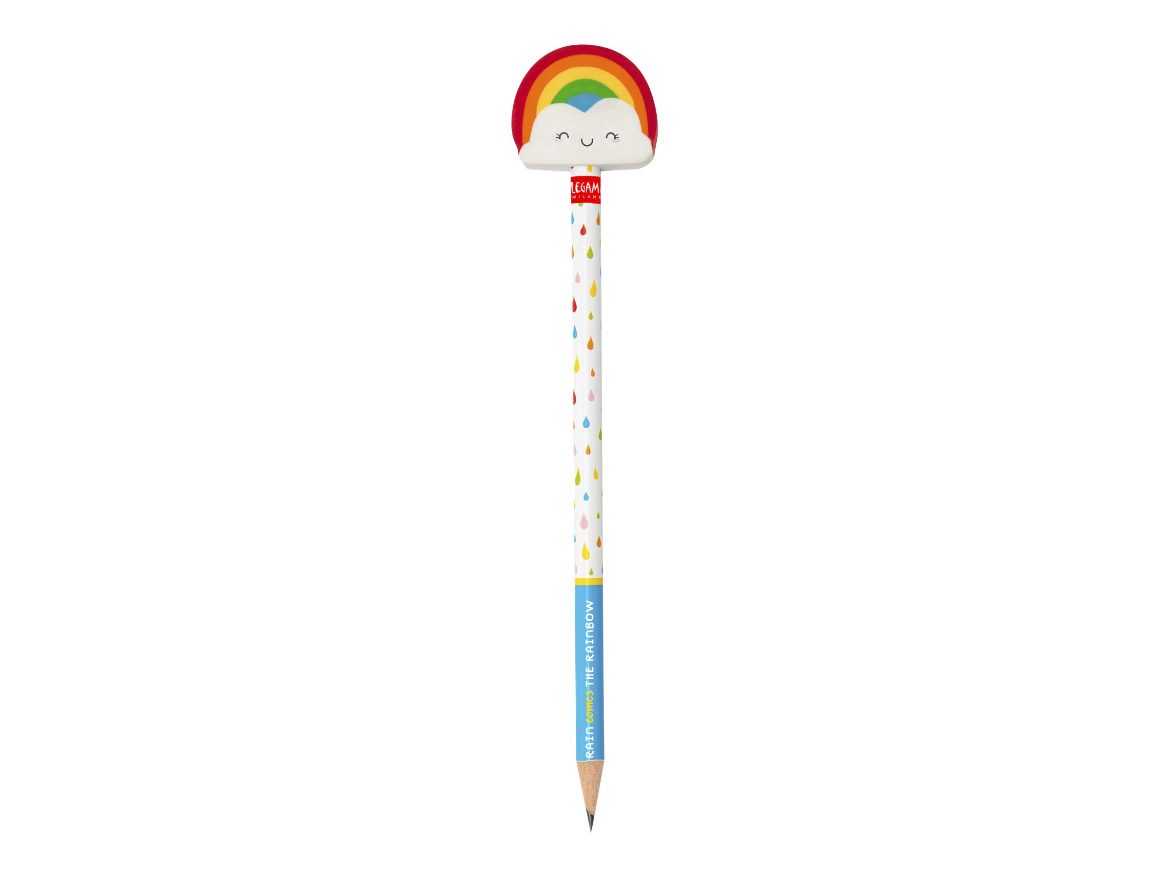 Legami - Crayon à papier HB avec gomme - arc-en-ciel